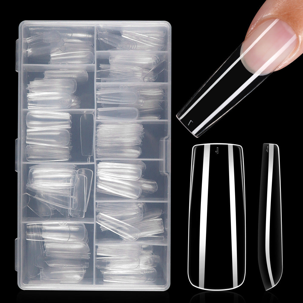 Nail Tips Amazon hot-selling nail pads plus rectangular nail pads, seamless transparent 360 pcs, boxed seamless fake nails