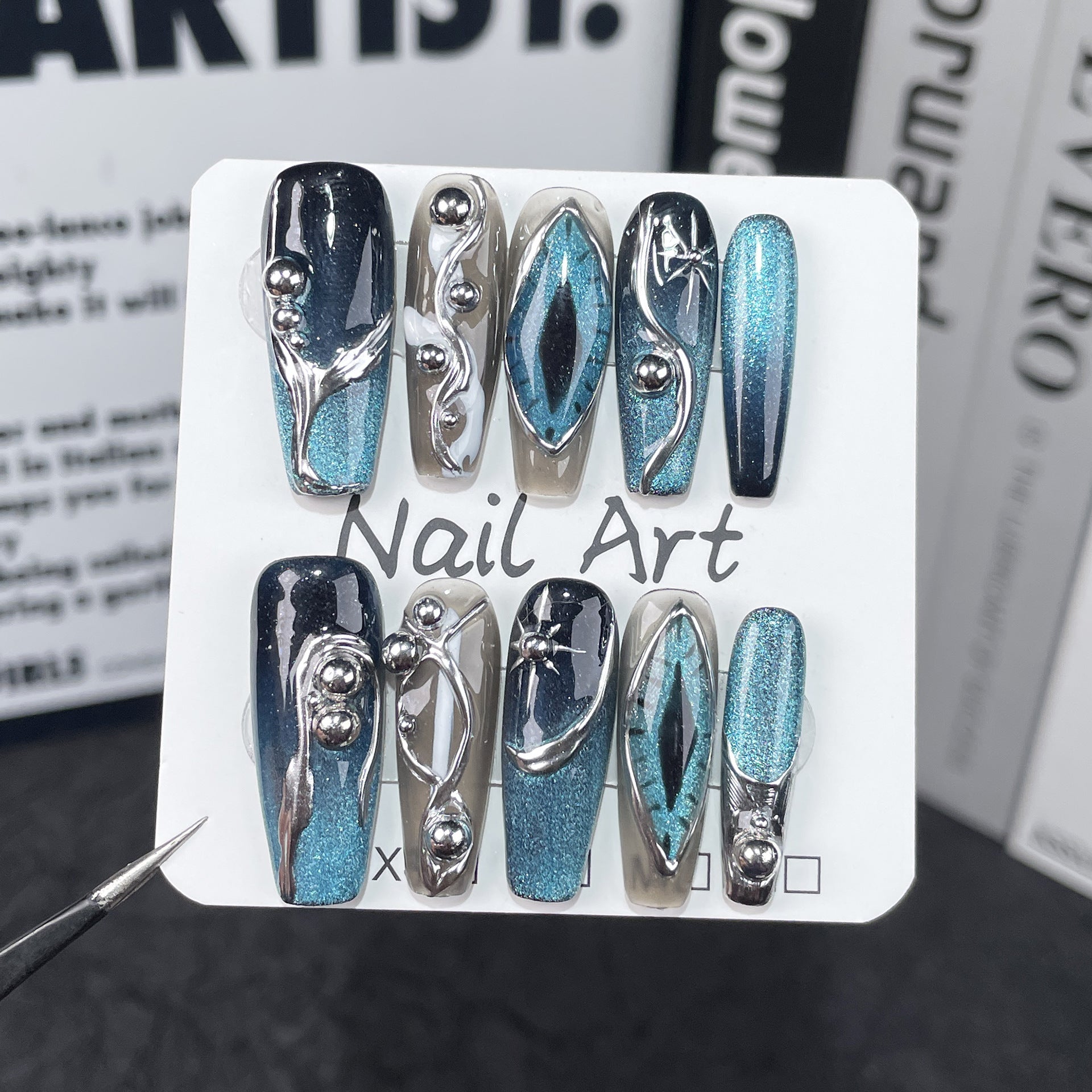 Galactic Cat Eye Series Press-On Nails