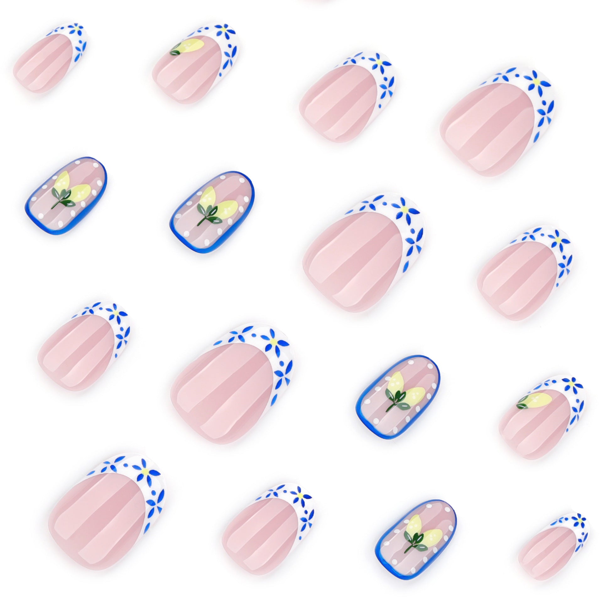 "Summer Lemon & Daisy" - Precision Crafted Press-On Nails