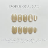 Colorful Glossy Short Press On Nails Collection Set
