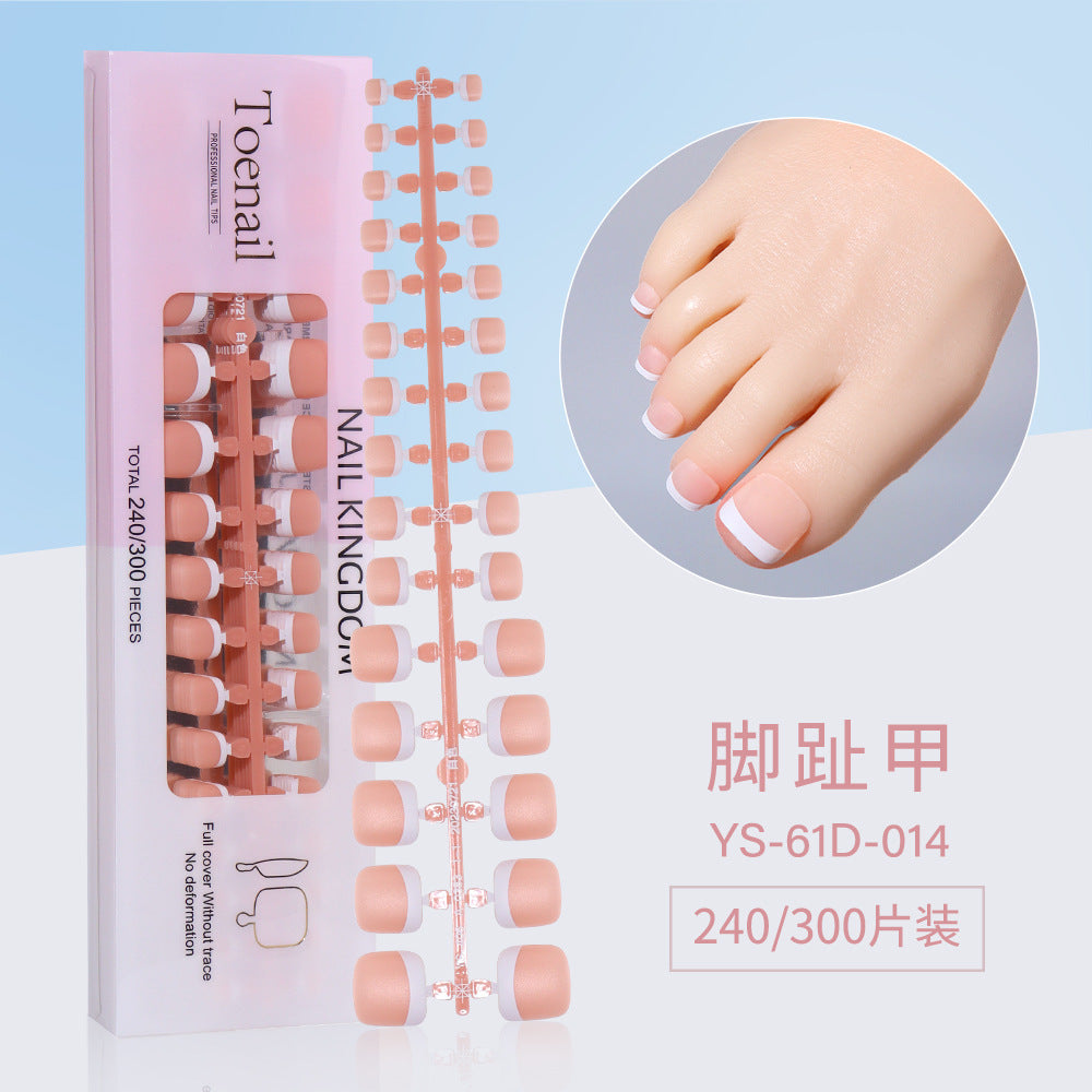 Nail Tips New  French press on nails 240 pieces boxed fake nail manicure work in progress matte full sticker French nail piece