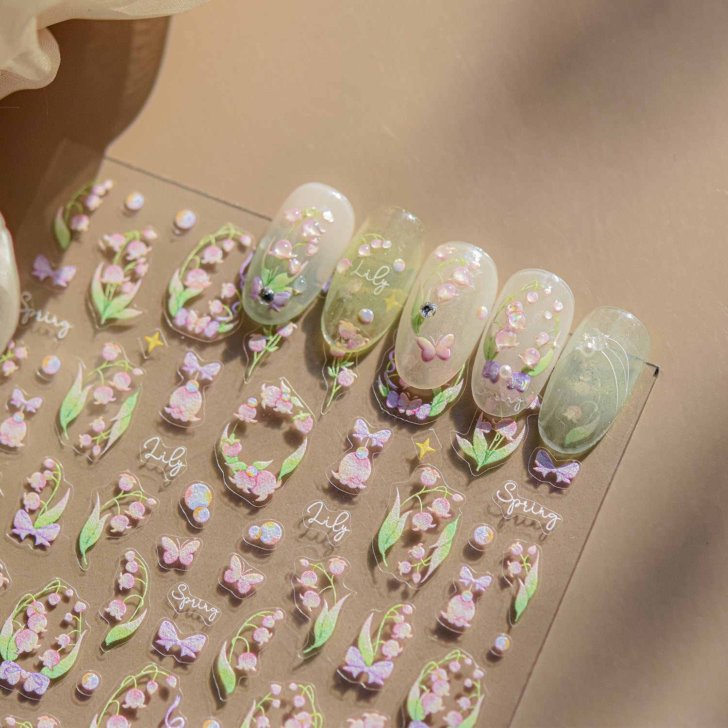 Wildflower Meadow Collection: "Fresh Petal" – 3D Embossed Nail Sticker
