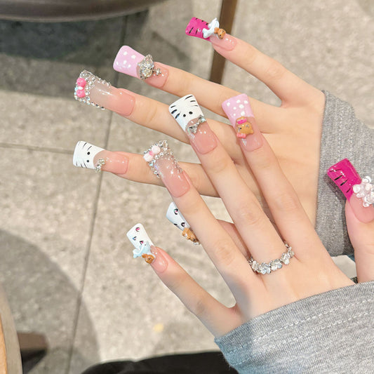 Duck Beak Nail Art Hand-painted Region Limited  Nails Handmade Wear Nail Art | 365nails