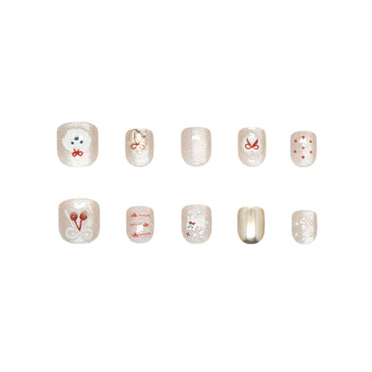 Fine flash cat eye kids nails｜365nails