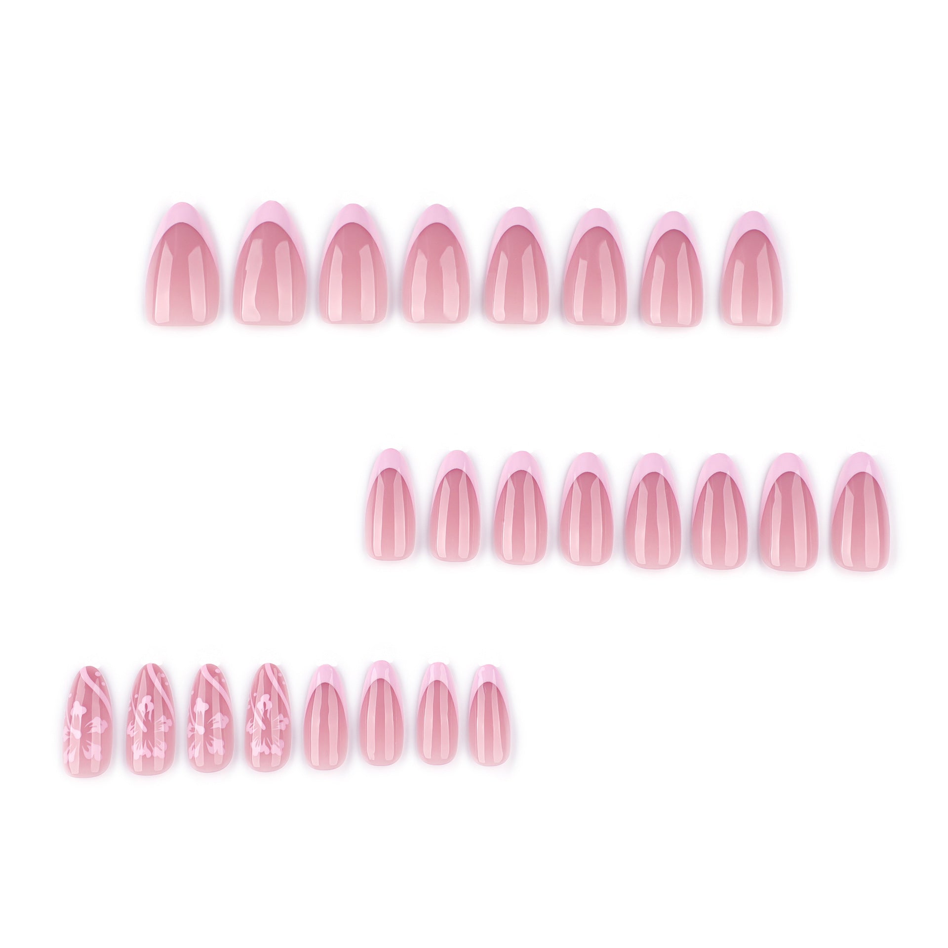 夏日短款杏仁形穿戴甲｜365nails