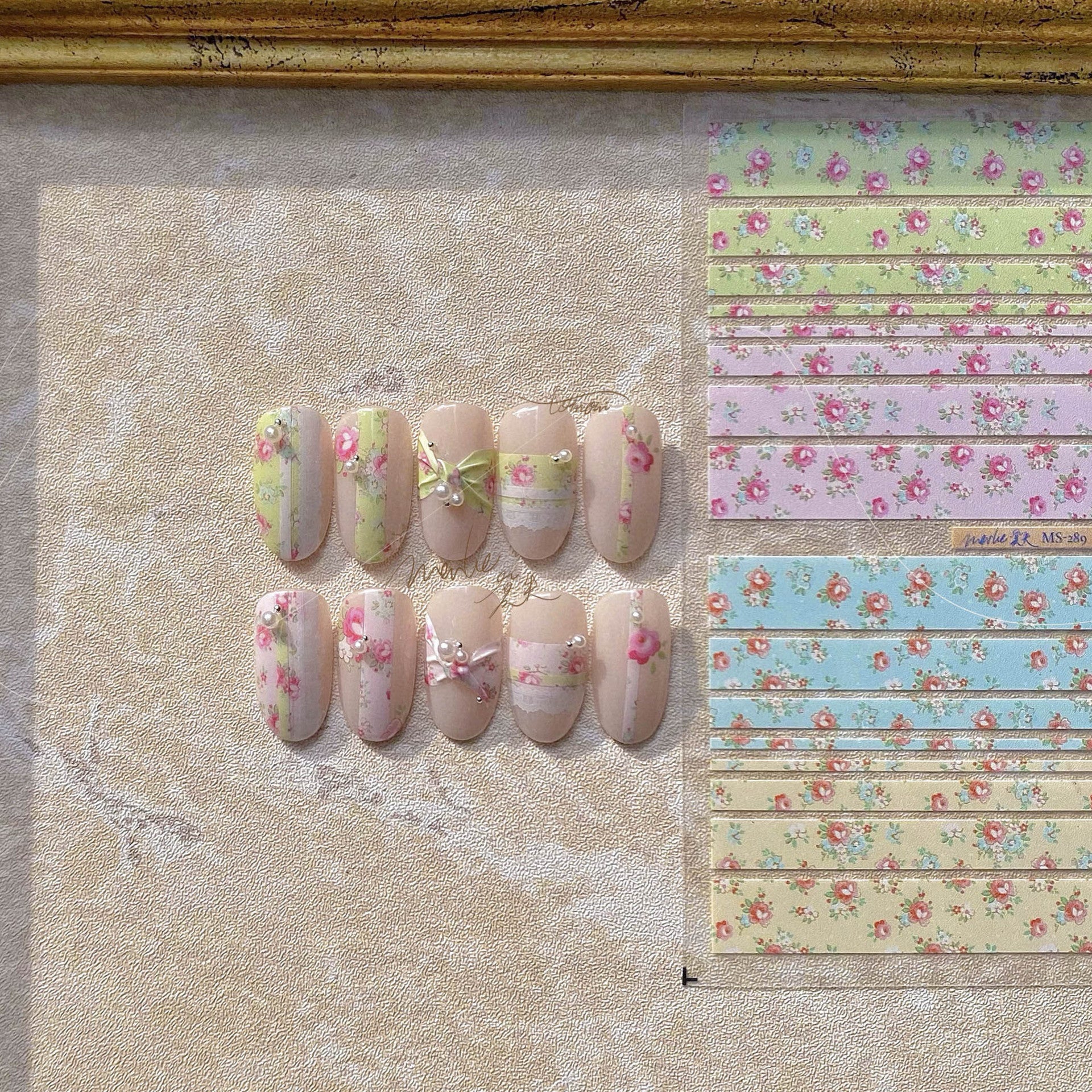 365nails: "Vintage Pink Rose" – nail art stickers