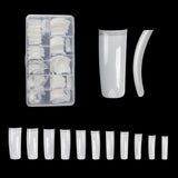 Nail Tips Semi-sticker nail pads 550 pieces boxed natural color French press on nails pads light and thin patches fake nail pads wholesale