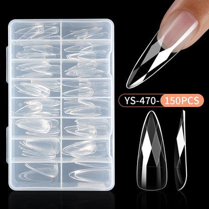 Nail Tips popular 3D rhombus nail piece almond nail ballet nail irregular transparent fake nail piece nail art wholesale