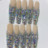 Nude Base Full Crystal Luxe Press On Nail Set
