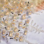 365nails: "Cute Tabby Cat & Fish" – Nail Art Stickers