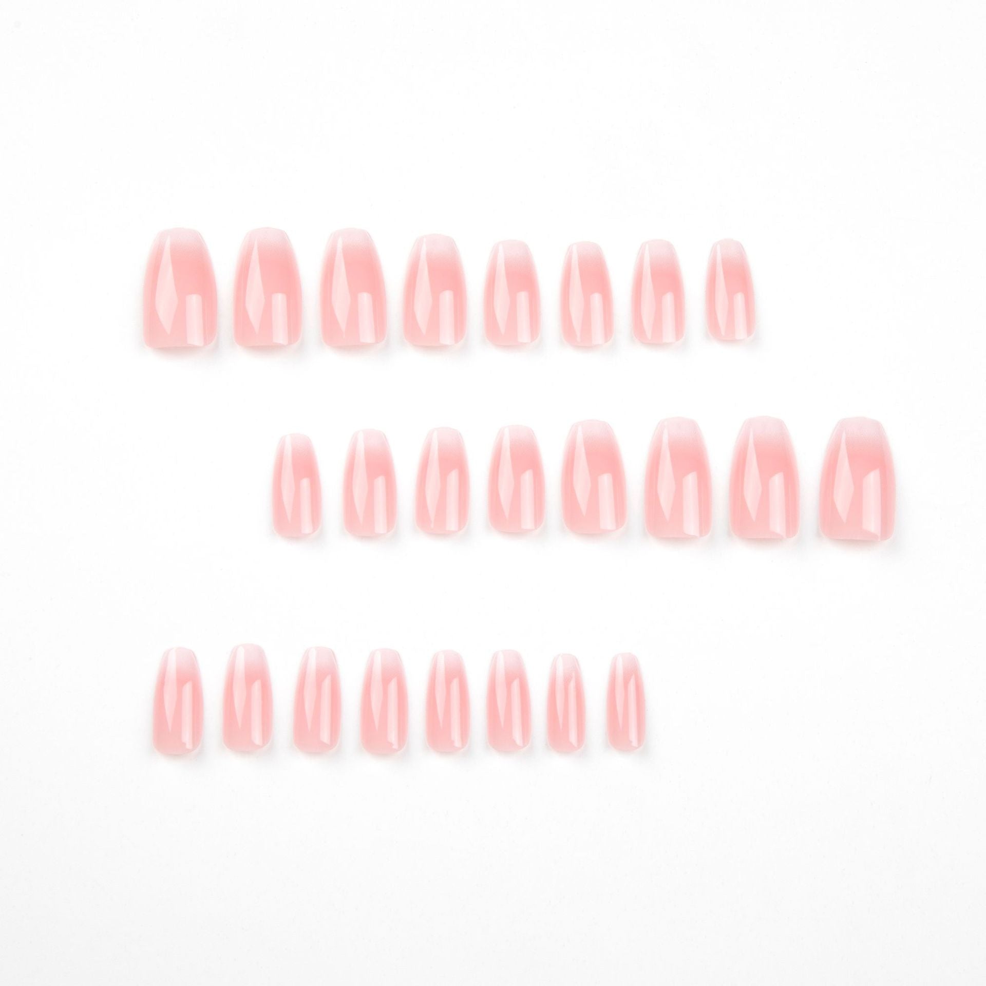숏 파우더 화이트 그라데이션 프레스온 네일 팁 도매｜365nails