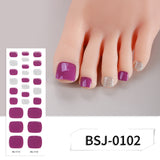 Semi-Cured Gel Nail Strips Glitter Pearl Gradient Sparkle Toe Design (MOQ=3)