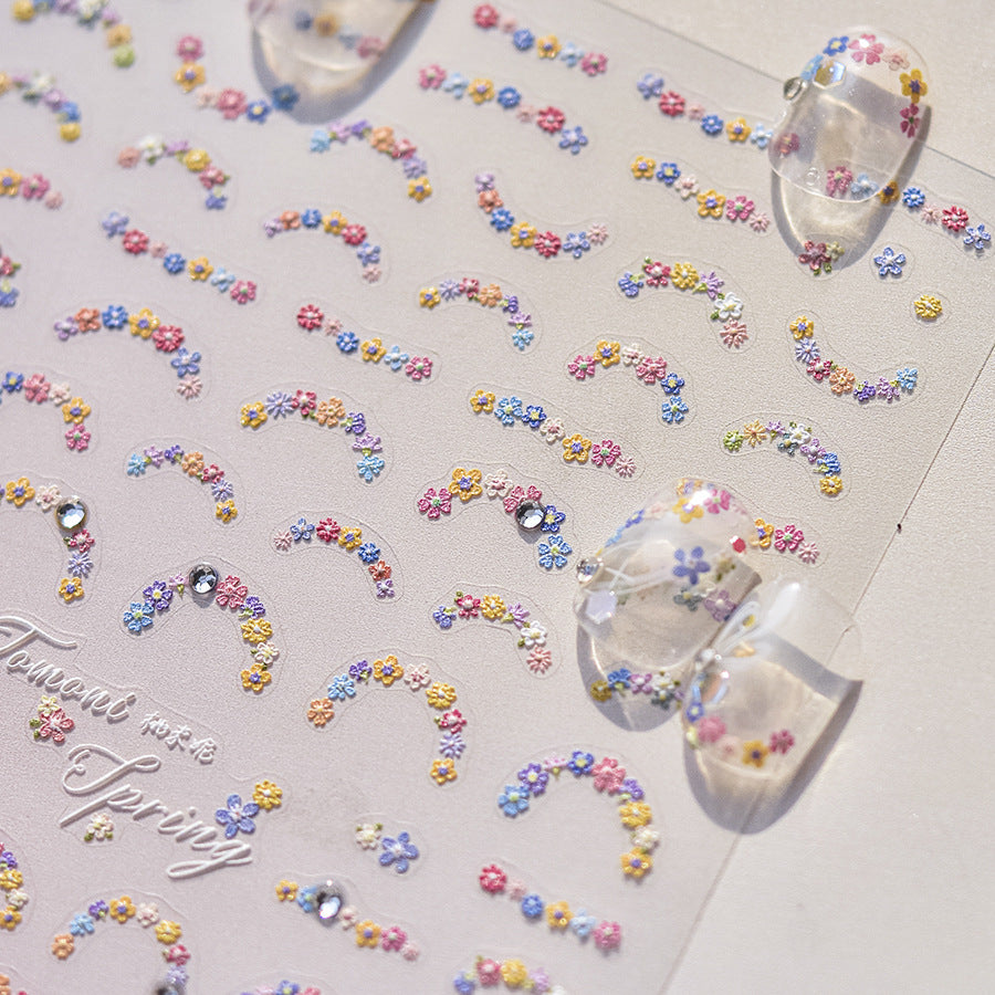 Colorful Crystal Bead – Fresh Spring Nail Art Stickers