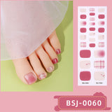 Semi-Cured Gel Nail Strips Toe Nails Four-Point Star Glossy Set (MOQ=3)