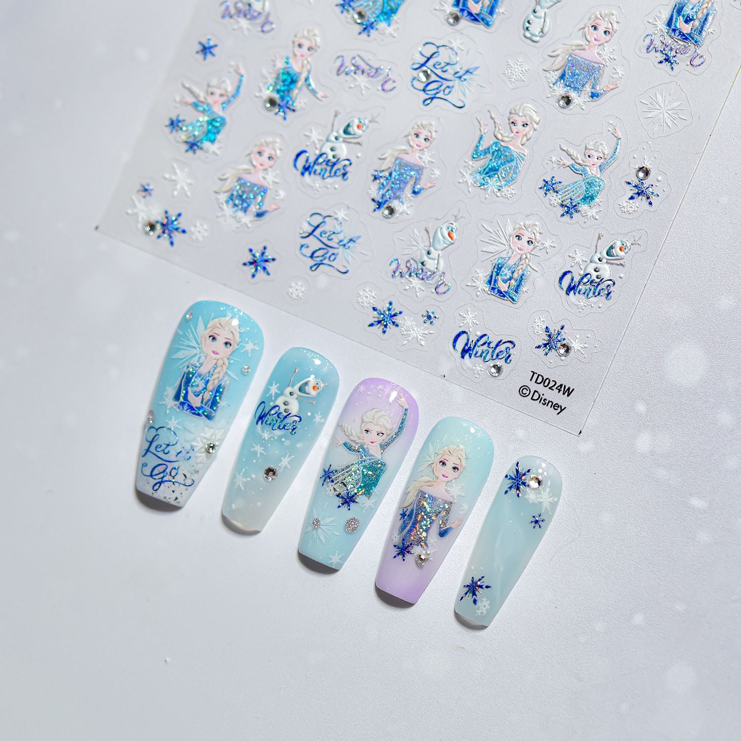 365nails: "frozen elsa & olaf" – Nail Art Stickers