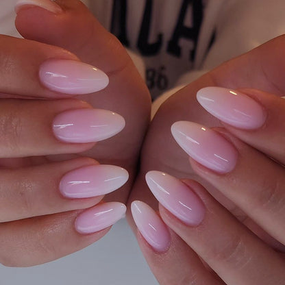 special supply for classic French gradual change simple wear nail short nail art piece 24 pieces fake nail wholesale｜365nails