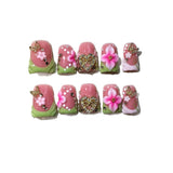 Floral Fantasy Collection: "Spring Blossom" – Short Square Press-On Nails