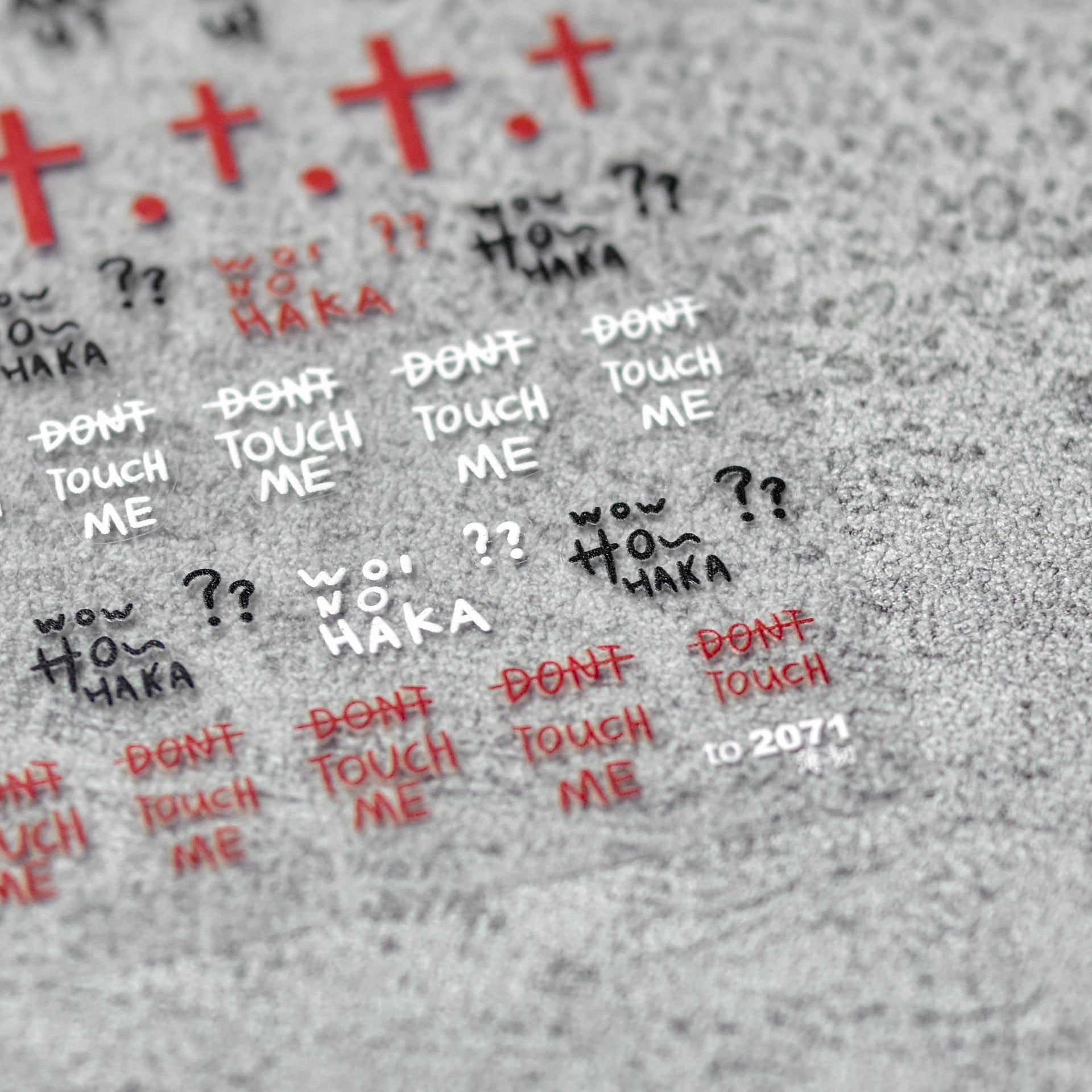 Punk Rebellion – Edgy Text & Cross Nail Art Set