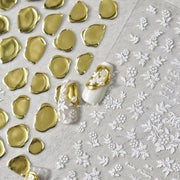 365nails: "Metallic Gold Abstract Dot" – nail art stickers