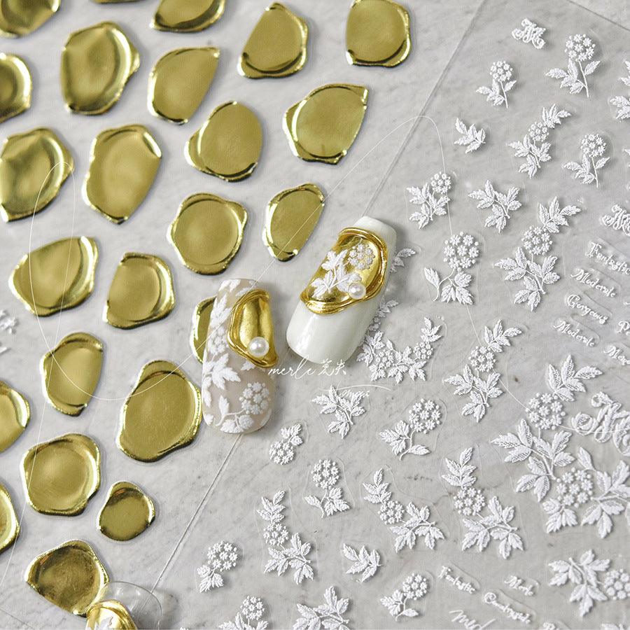 365nails: "Metallic Gold Abstract Dot" – nail art stickers