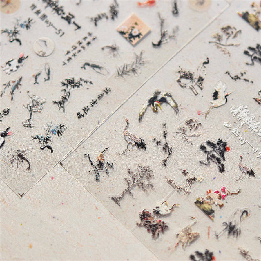 365nails: "Chinese Ink Fish & Rabbit" – nail art stickers
