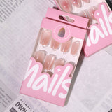 Soft Clear Glitter Square Press On Nails Style