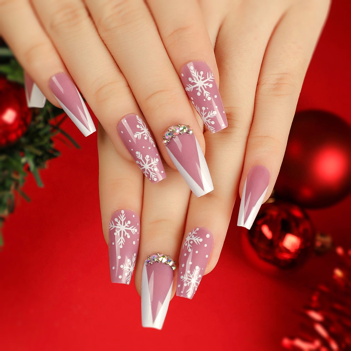 Fake nails press on nails Christmas wear nail art finished collection nail patch nail art sticker factory sales｜365nails