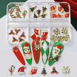 Christmas Alloy Nail Charms Set – 3D Festive Decorations for Holiday Nail Art (MOQ=3)