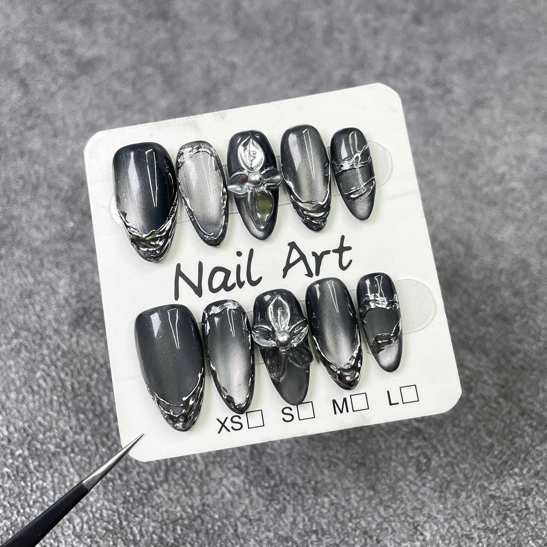 Lunar Chrome Series Press-On Nails