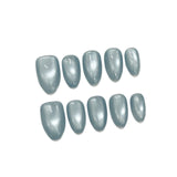 Shimmer Frost Blue Press On Nails