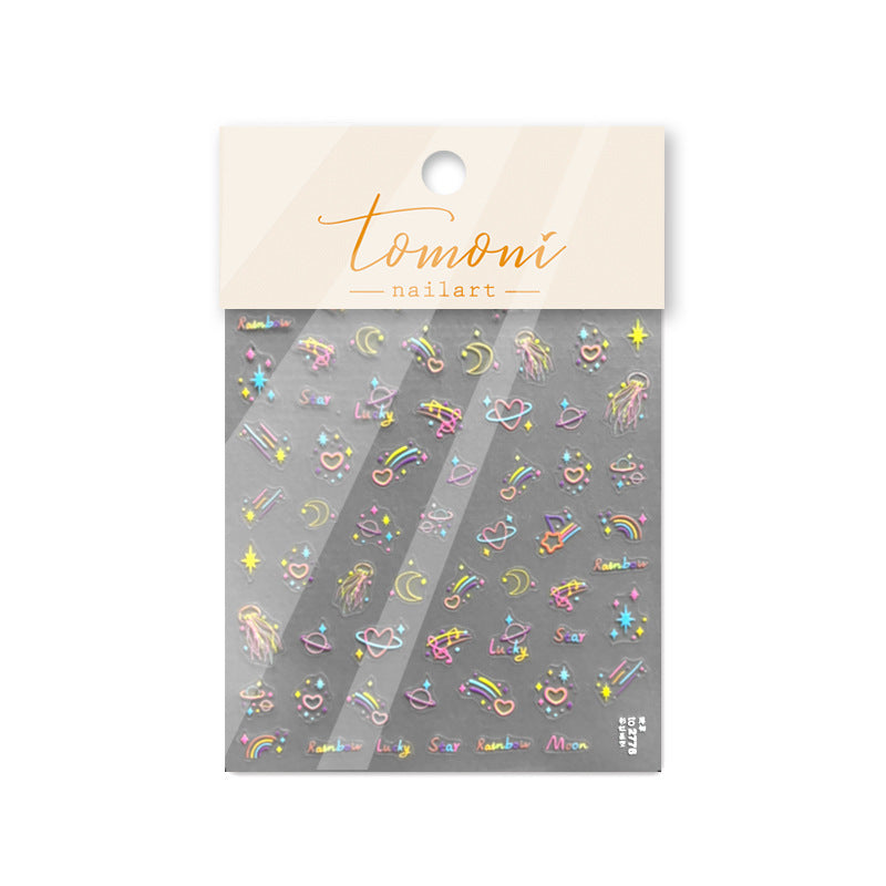 365nails: "holographic rainbow celestial" – Nail Art Stickers