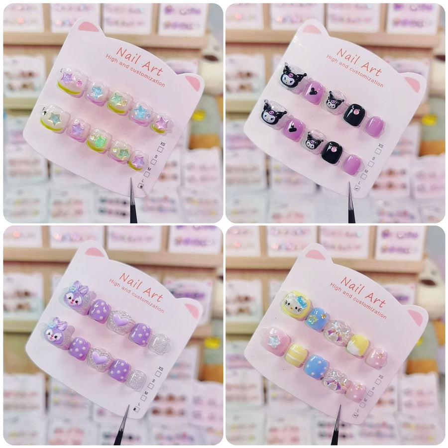 Sanrio 粉彩可愛兒童穿戴甲角色套組