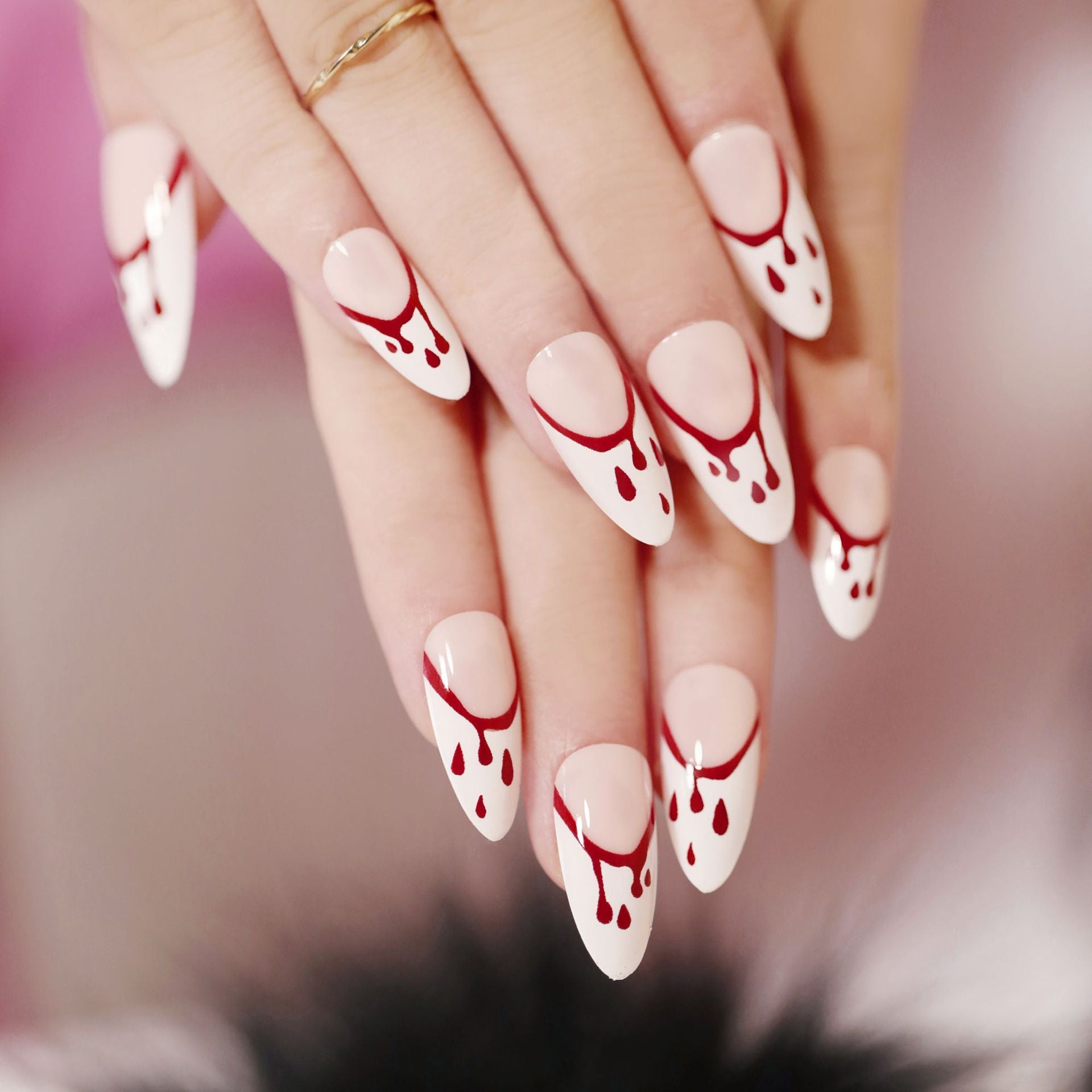 萬聖節尖形系列 穿戴甲／甲片 完成品 美甲｜365nails