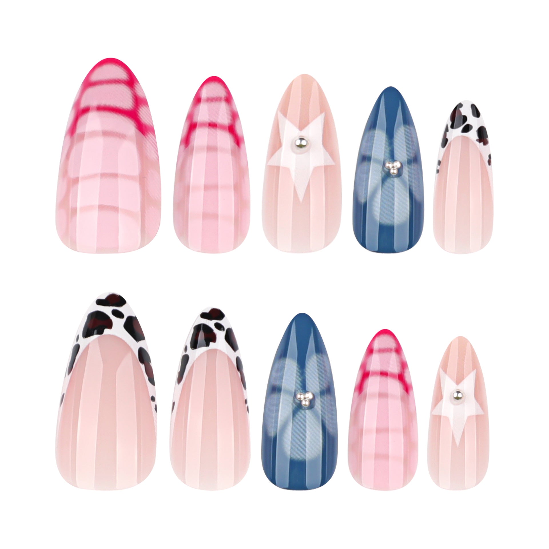 Crocodile pattern manicure nail piece French wearing nail fake nail cross-border hot-selling press on nails nail piece