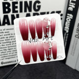 Uñas postizas hechas a mano con pistola pulverizadora, cambio gradual, sensación avanzada, parches largos para uñas, taladro apilado, venta al por mayor de uñas Yiwu ｜365nails