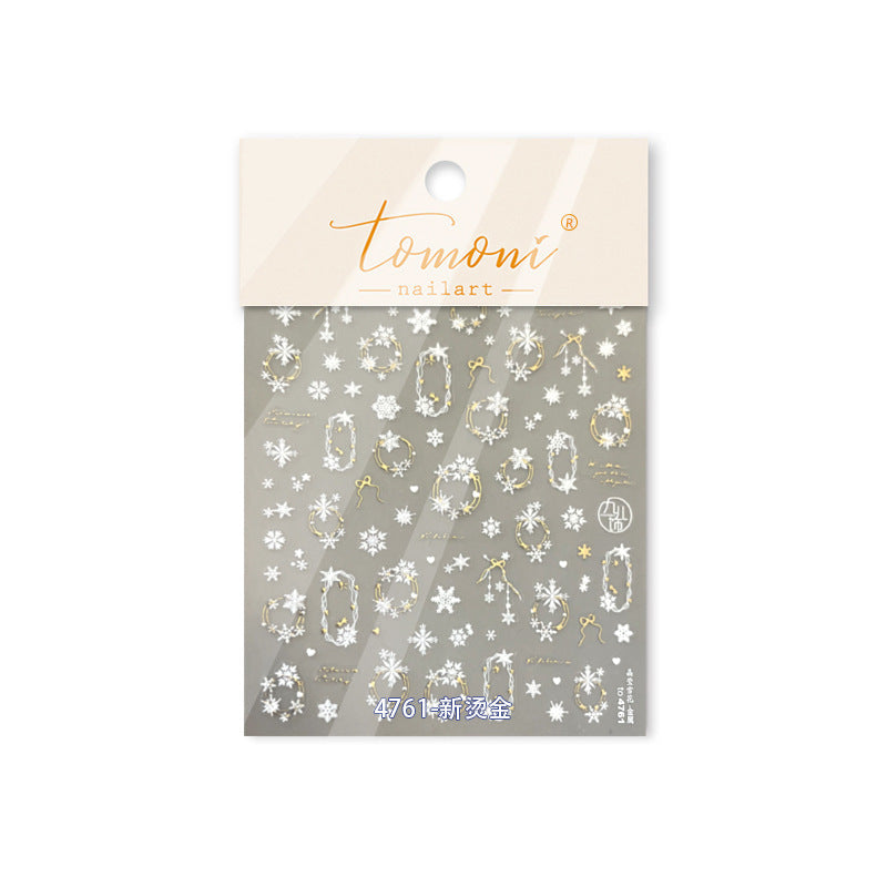 365nails: "Gold Foil Snowflake Wreath" – Nail Art Stickers