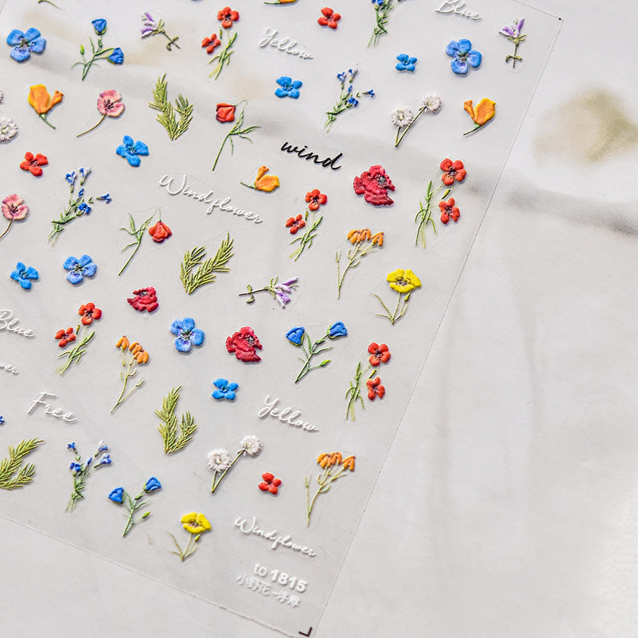 Watercolor Wildflower – Romantic Fresh Nail Art Set