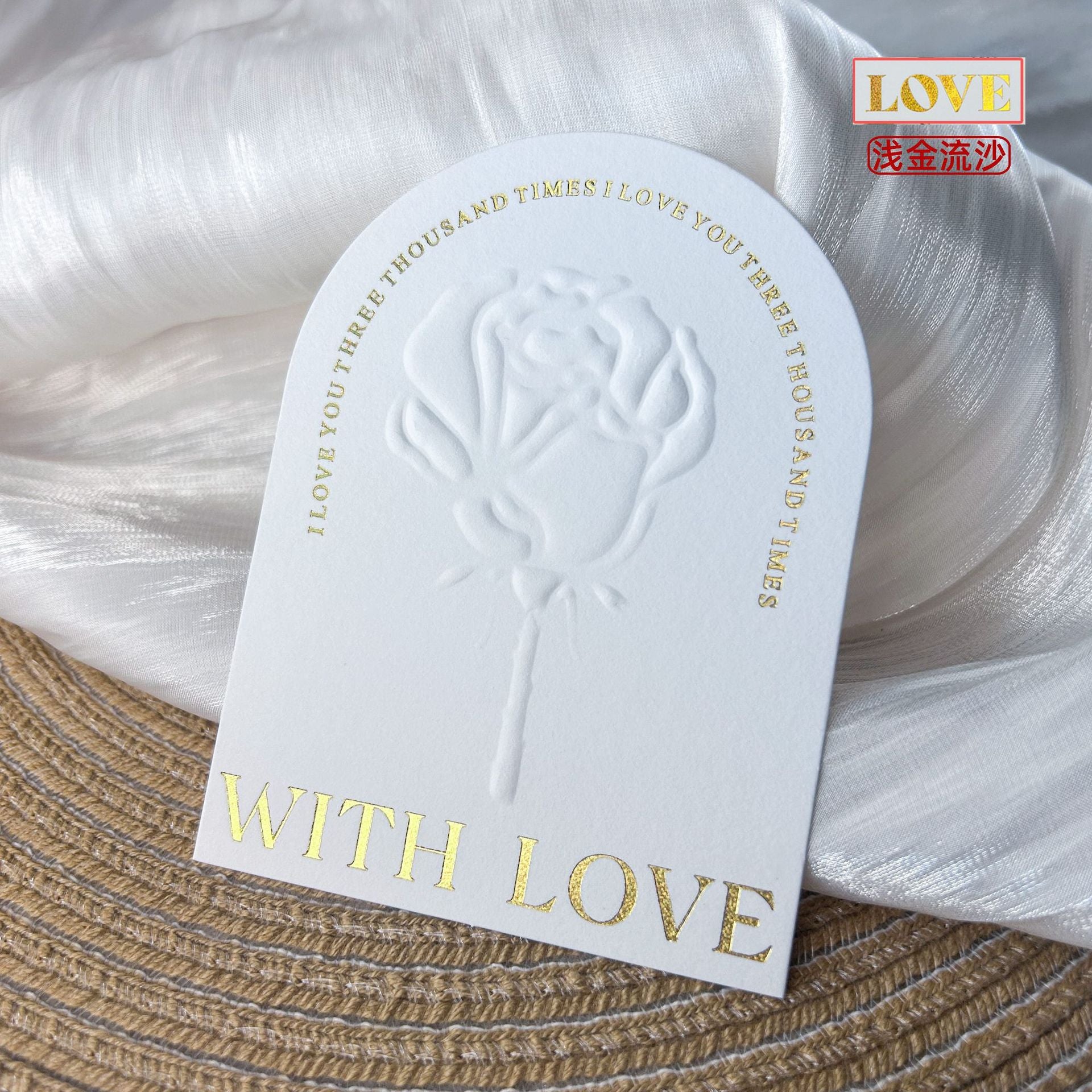 Embossed Gold Cotton Display Cards for Press On Nails (MOQ=50)