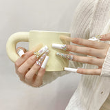 Pure handmade press on nails   nail art fake nails beauty | 365nails