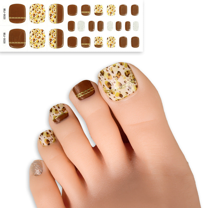 Semi-Cured Gel Nail Strips Korean Japanese Toe Art Style (MOQ=3)