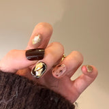 Presione sobre la pieza de uña Dulce pieza de uña de hada Linda chica deseo puro rubor uña hielo a través de nuevas uñas postizas｜365nails