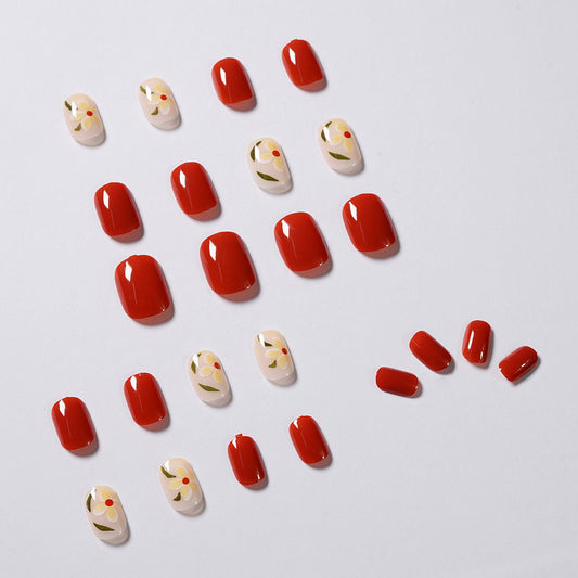 Long Island Iced Tea Short Wear Nail Art Finished Fake Nail Nail Patch Nail Patch Waterproof Removable Nail Patch｜365nails