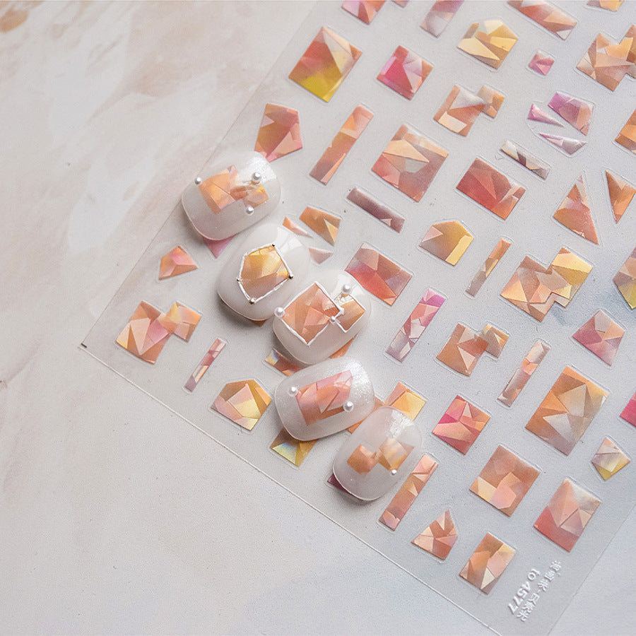 Mother-of-Pearl Vintage Rose Collection: "Vintage Baroque Rose" – 3D Embossed Nail Sticker