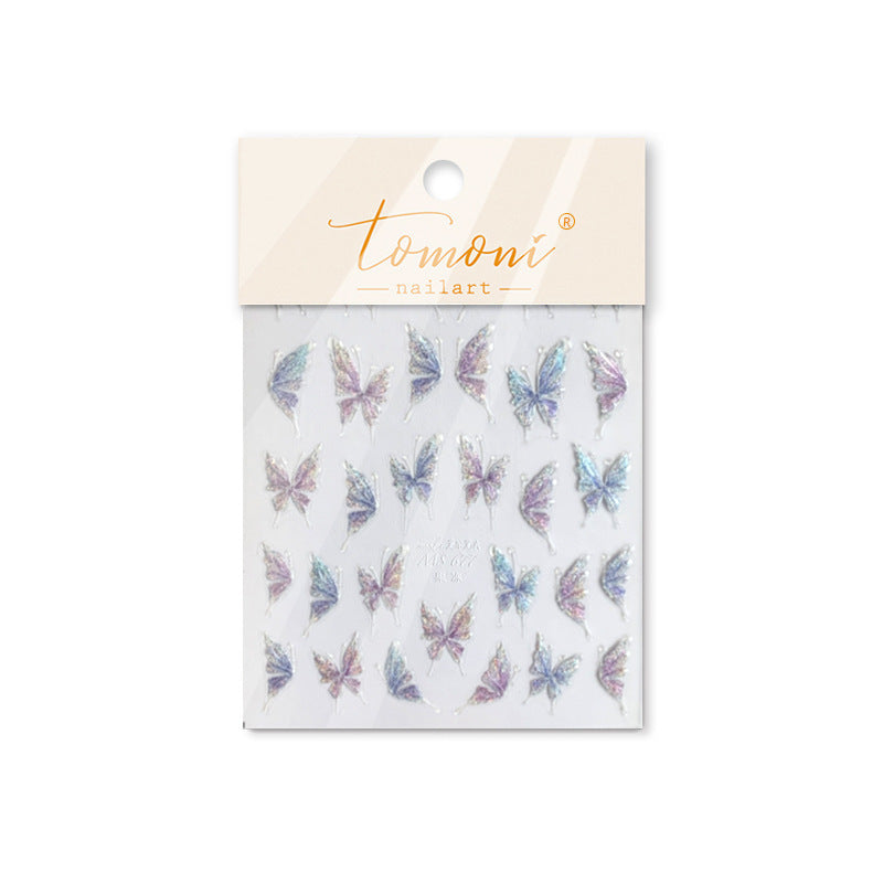 365nails: "Crystal Hologram Butterfly" –Nail Art Stickers