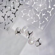 Angel Wings & Crown: "Iridescent Pearl" – 3D Nail Sticker