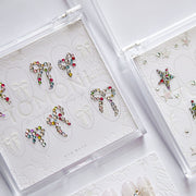 Multicolor Crystal Bow & Star Nail Sticker Set – "Glamorous Crystal Bow Star"