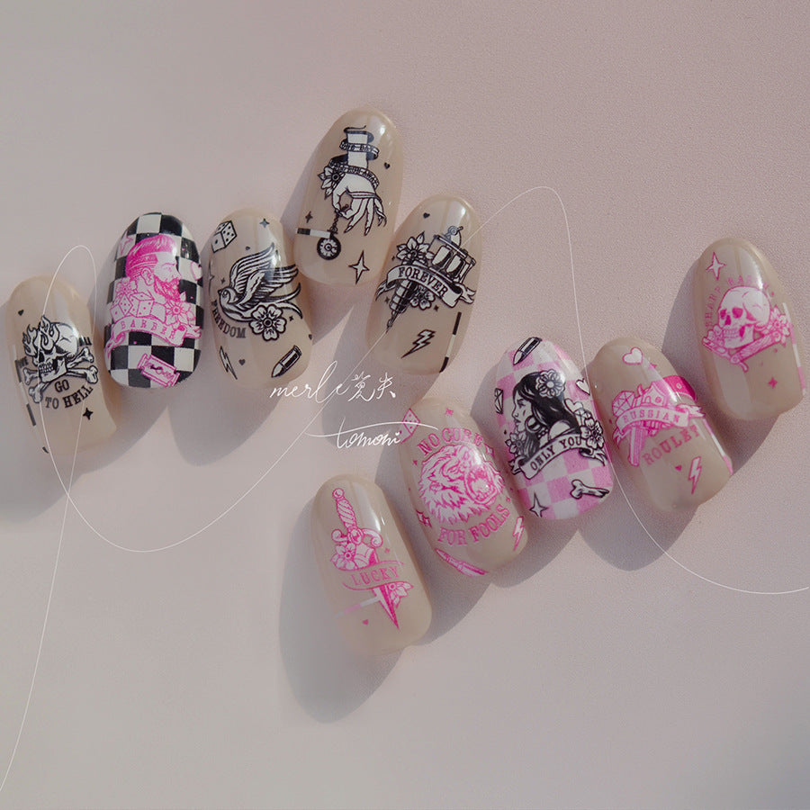 365nails: Adesivos para Unhas "Vintage Sailor Tattoo"