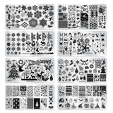 Christmas Nail Stamping Kit with Plates, Stamper & Polish Set (MOQ=3)