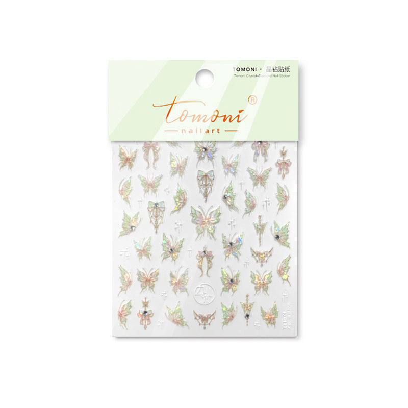 365nails: "iridescent crystal butterfly" – Nail Art Stickers