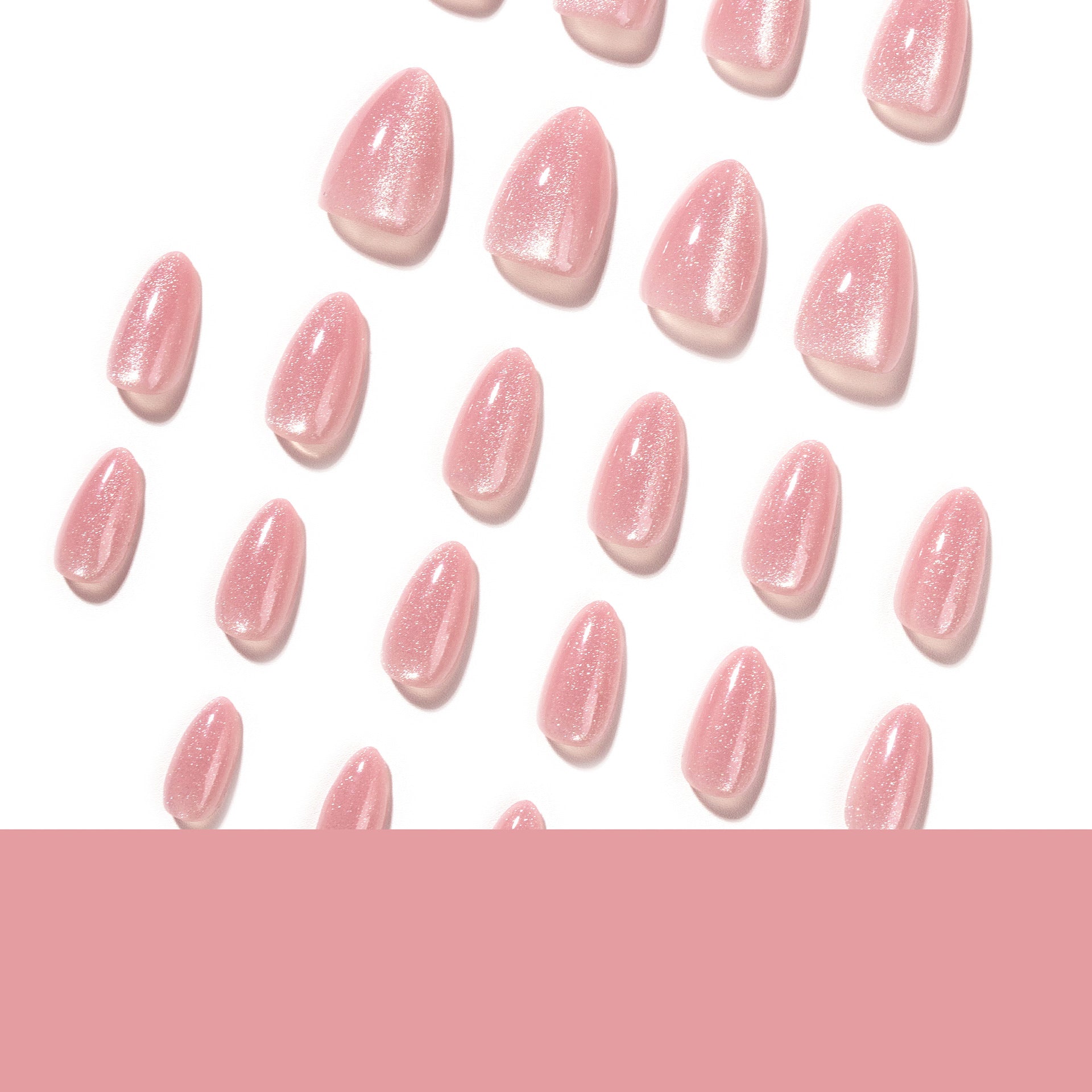365nails: "Rose Gold Cat Eye Oval" – Natural Press-on Nails